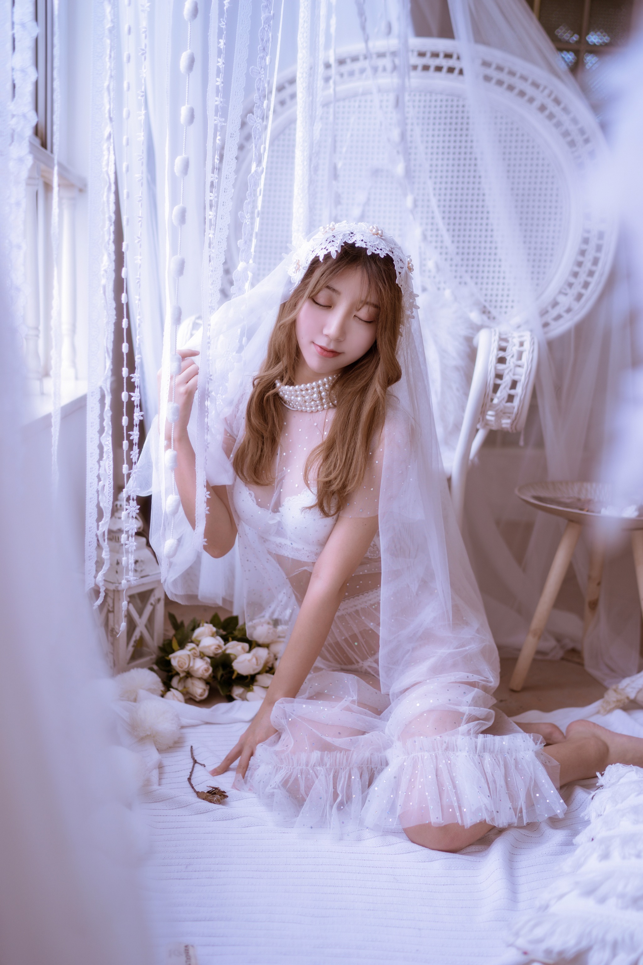 黑川 - NO.031 年上彼女-白色婚纱[27P]-XikXak